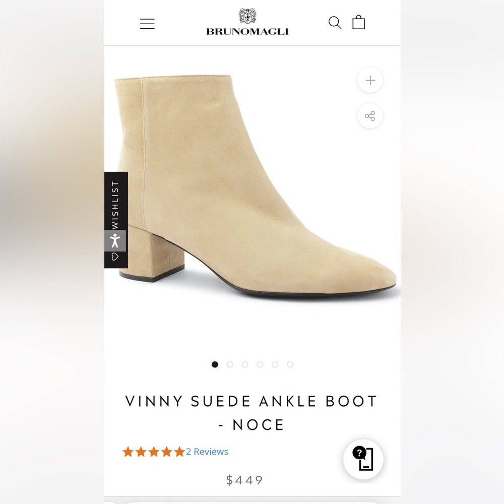Bruno Magli Suede Ankle Boots | Made in Italy | Block Heel | Booties | NIB| $449